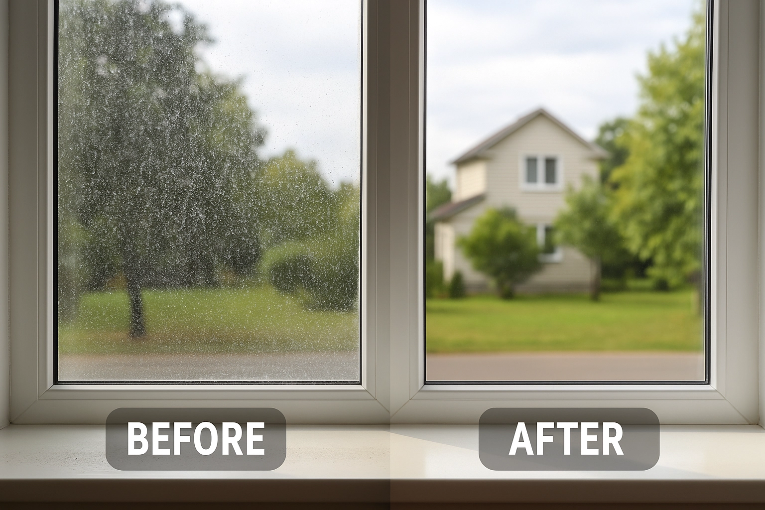 Streak-free window cleaning in Falls Church, VA.